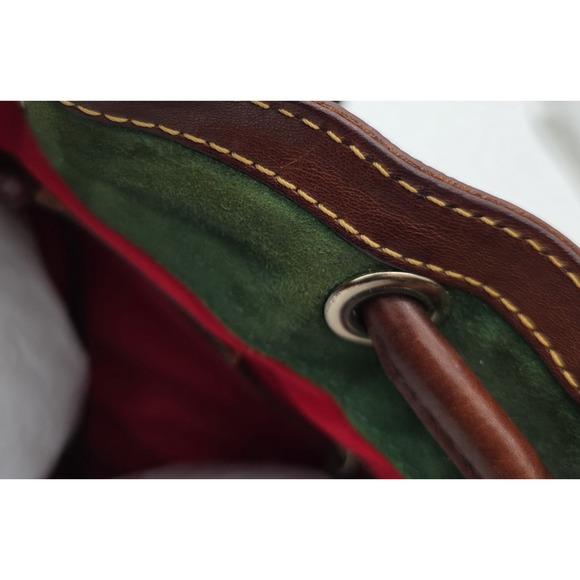 Dooney‎ And Bourke Large Forentine Bucket Purse Chestnut Pre Loved #0273 - Picture 7 of 16